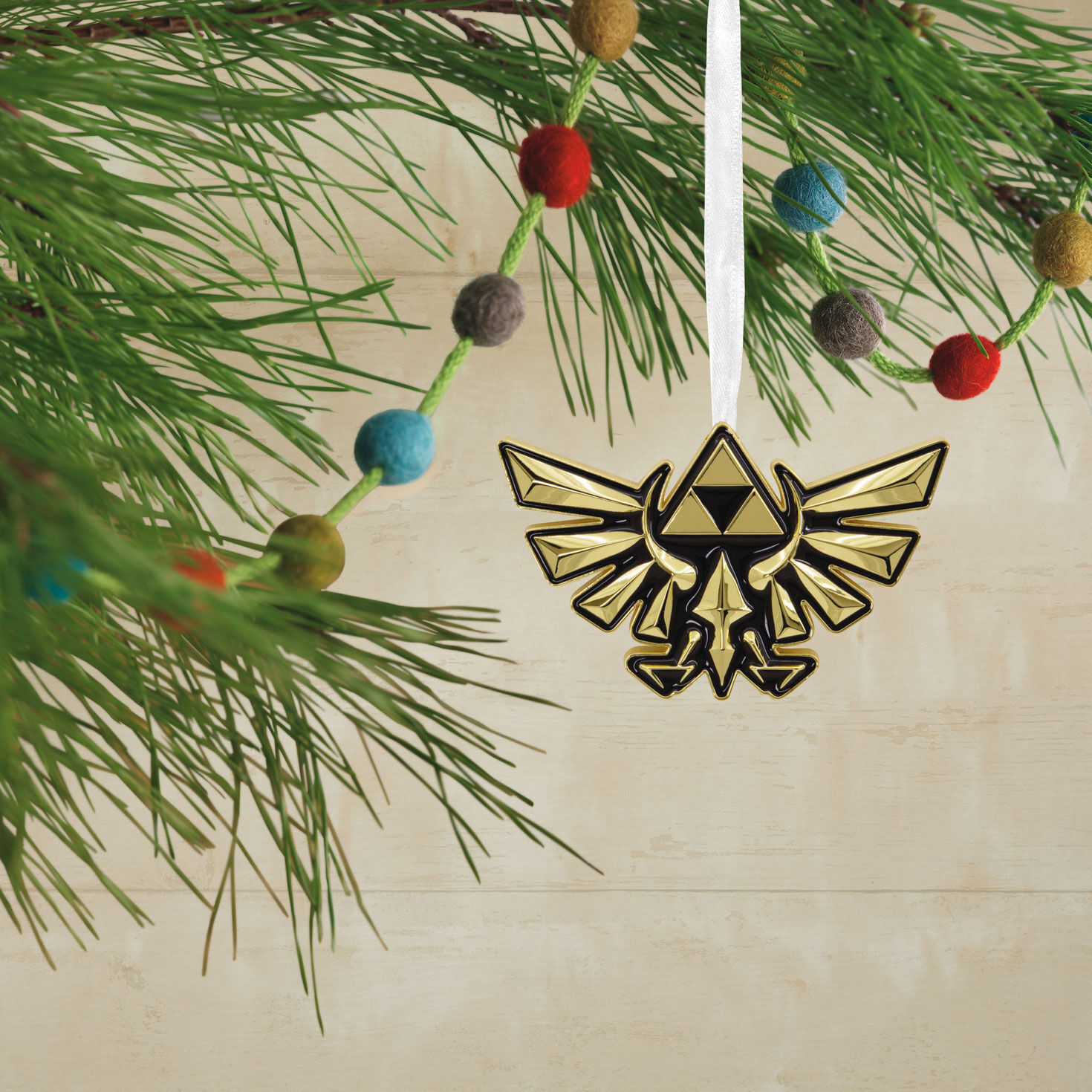 Nintendo The Legend of Zelda&trade; Crest of Hyrule Metal Hallmark Ornament, , large image number 2