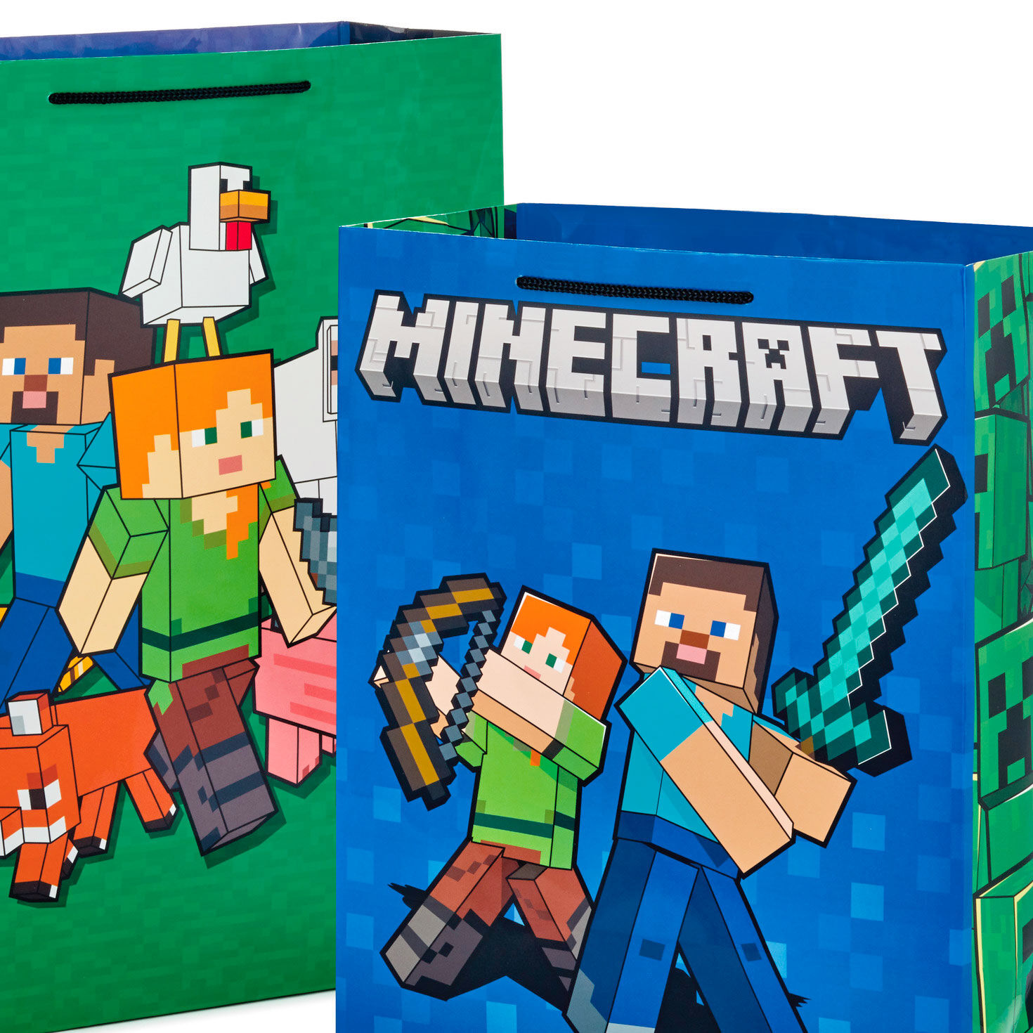 Minecraft Steve, Alex and Mobs 2-Pack Gift Bags, Assorted Sizes, , large image number 6