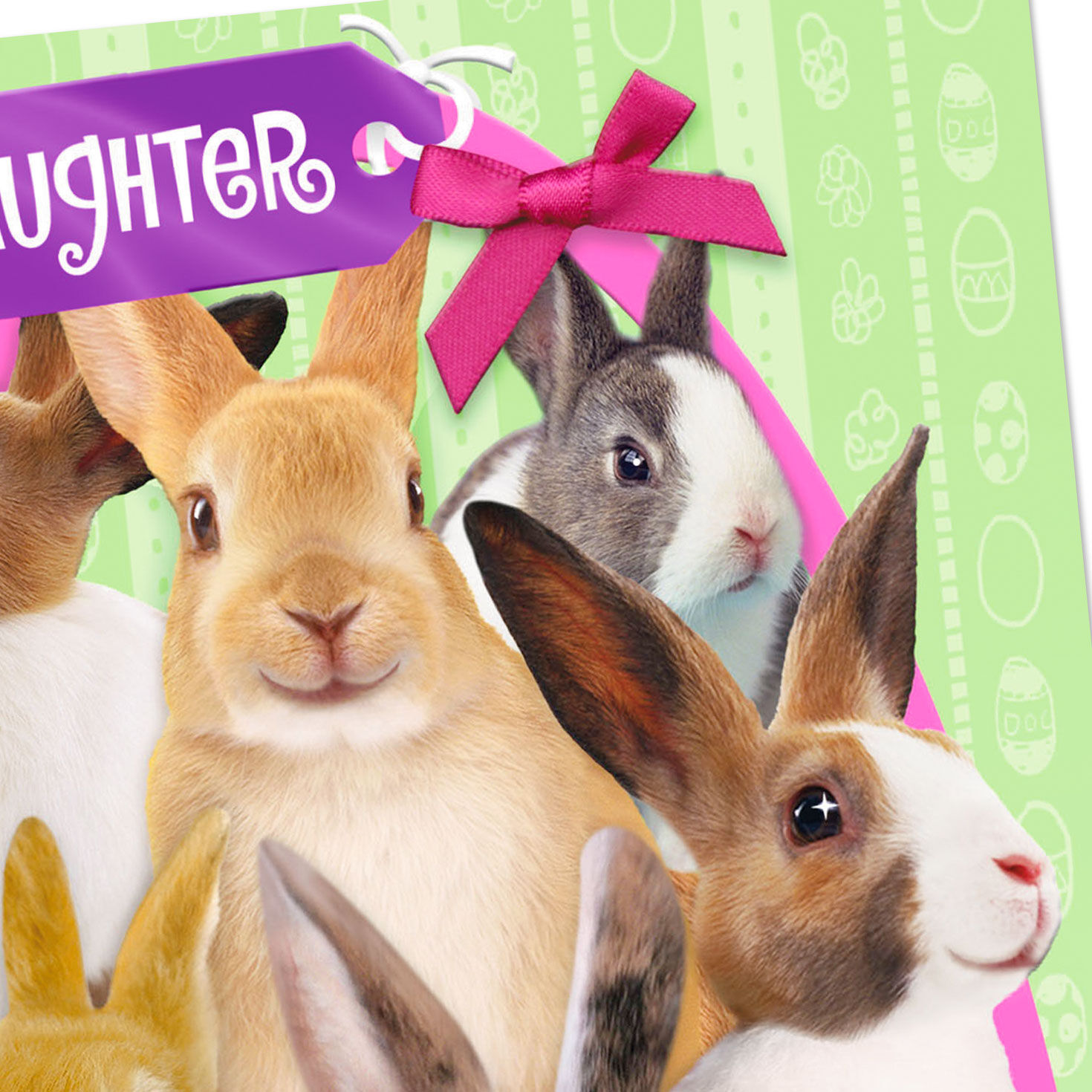 Bunny Rabbits in Basket Granddaughter Easter Card  image number 4