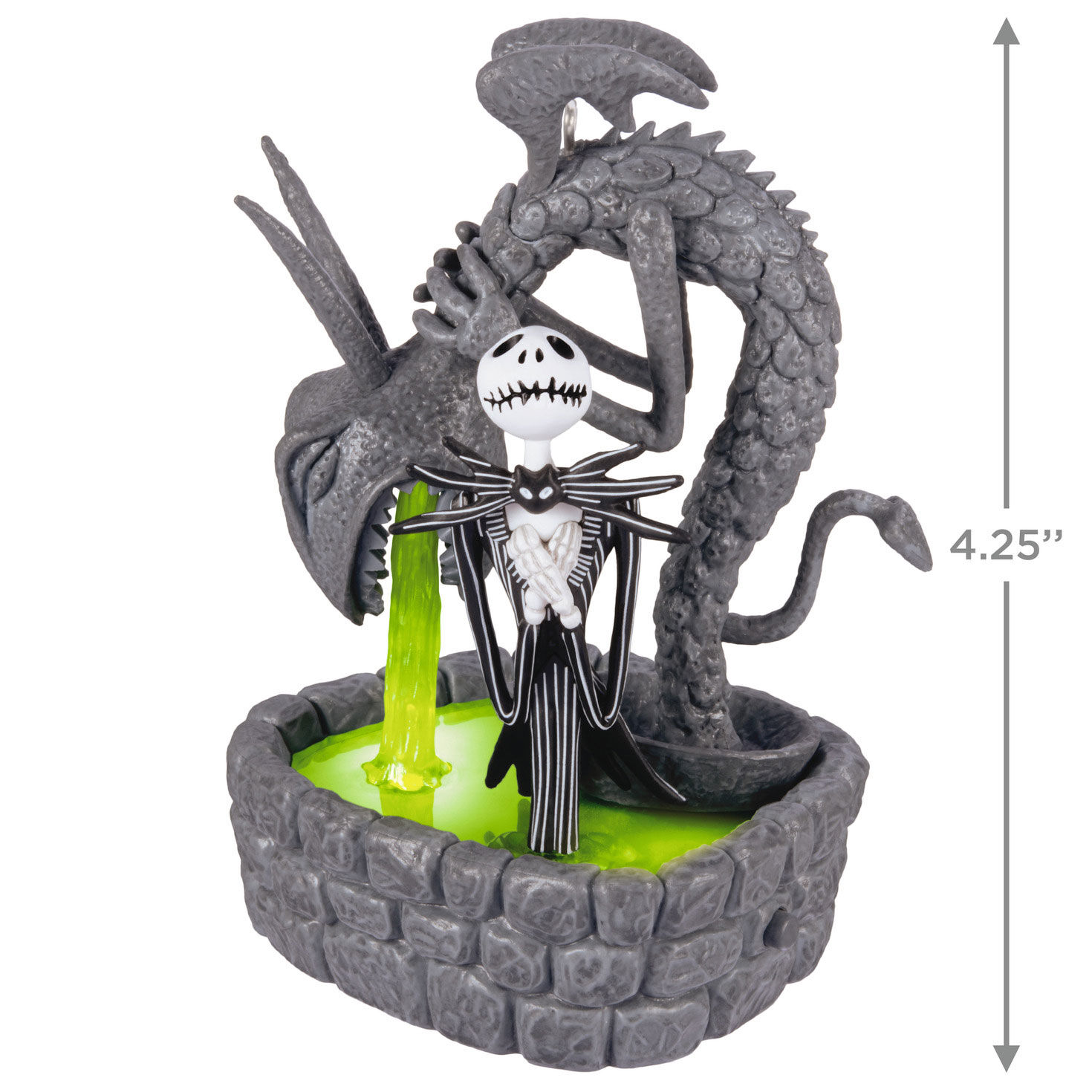 Jack Skellington in Fountain Keepsake Ornament measurement image number 3