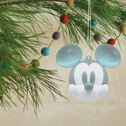 Disney 100 Years of Wonder Mickey Mouse Iridescent Green Hallmark Ornament, 