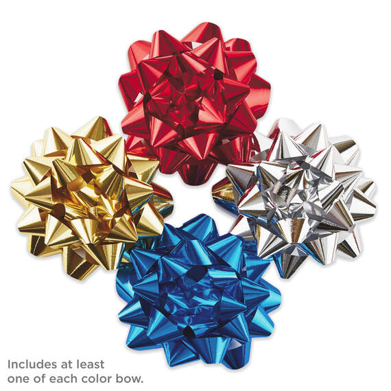 Assorted 12-Pack Red, Blue, Gold and Silver Gift Bows, , large image number 2
