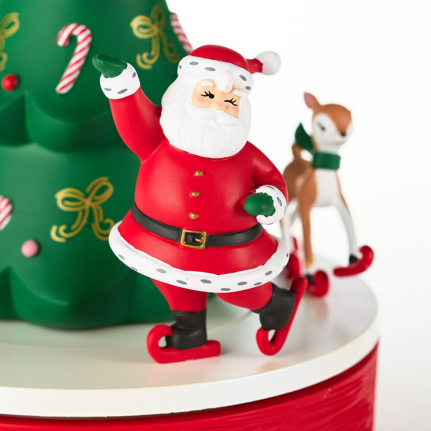 Tree With Santa and Animals Tabletop Decoration upclose view image number 2