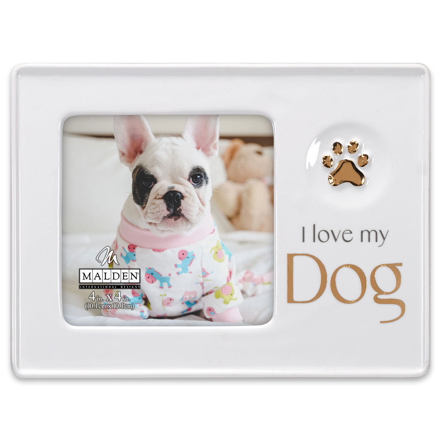 I Love My Dog Ceramic Picture Frame, 4x4