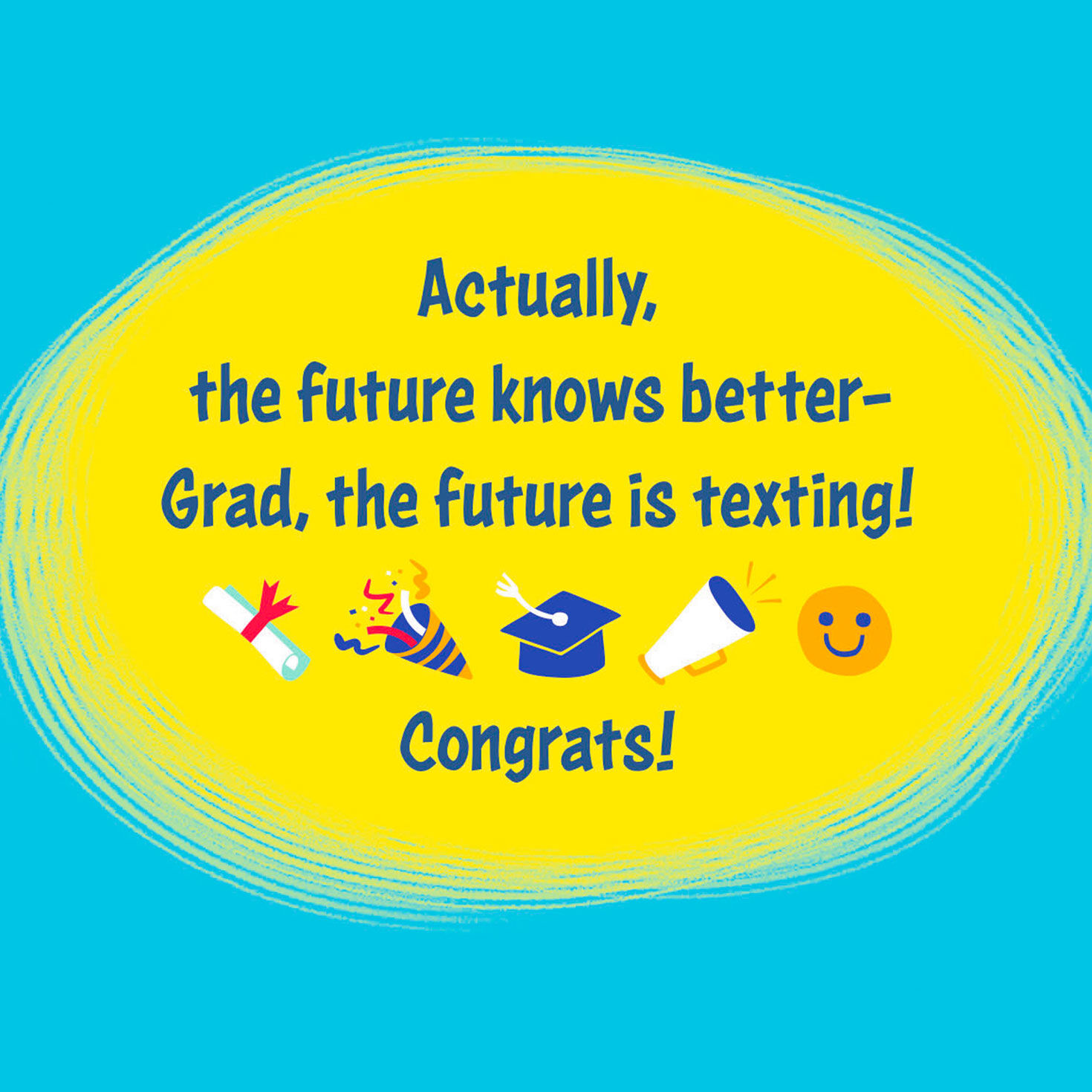 Cartoon Dog with Smartphone Graduation Card Sentiment image number 2
