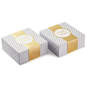 10" Gold and White Striped 2-Pack Gift Boxes With Bands, , large image number 6