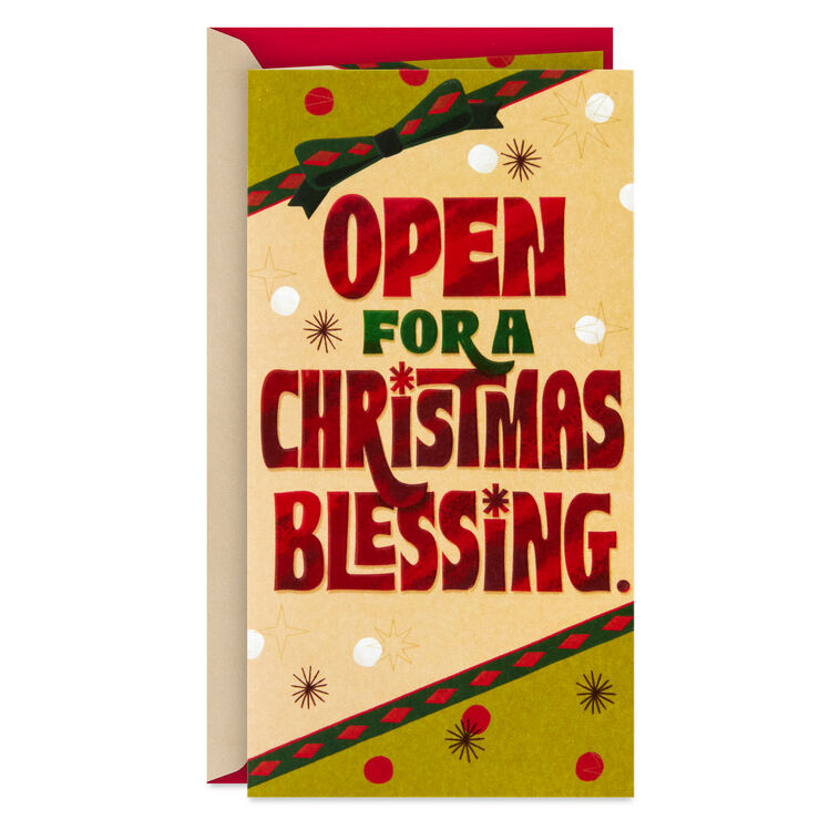 Hashtag Blessed Money Holder Christmas Card