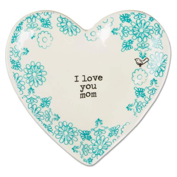 Natural Life Heart Trinket Dish "I Love You Mom", , large image number 1