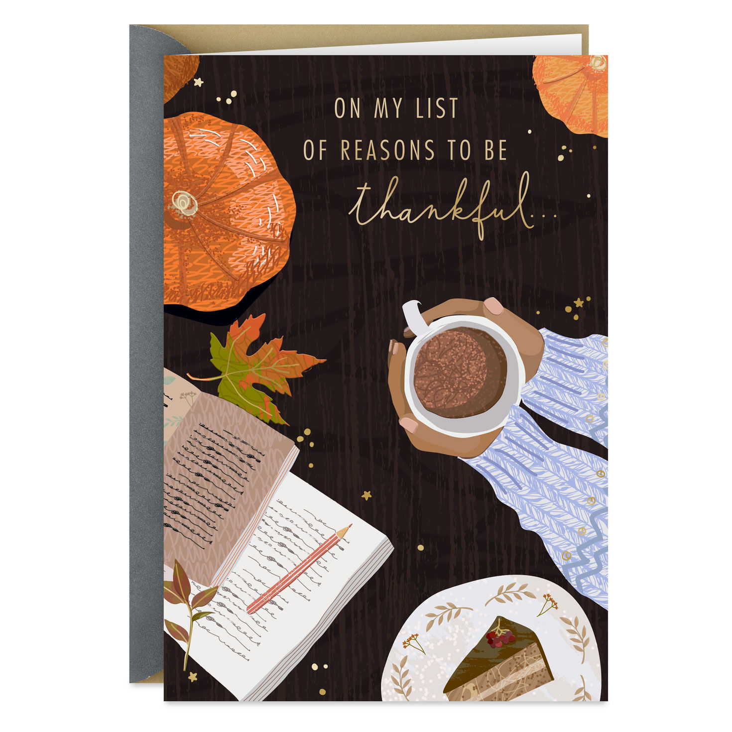 You're on My List of Reasons to be Thankful Thanksgiving Card