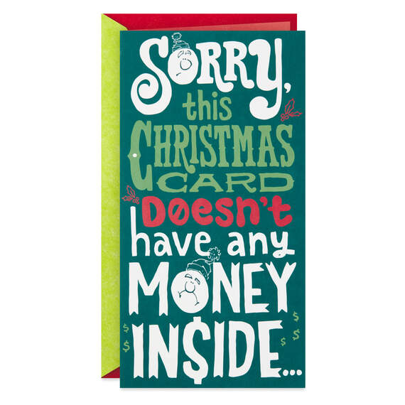 Sorry Santa Funny Pop-Up Money Holder Christmas Card, , large image number 1