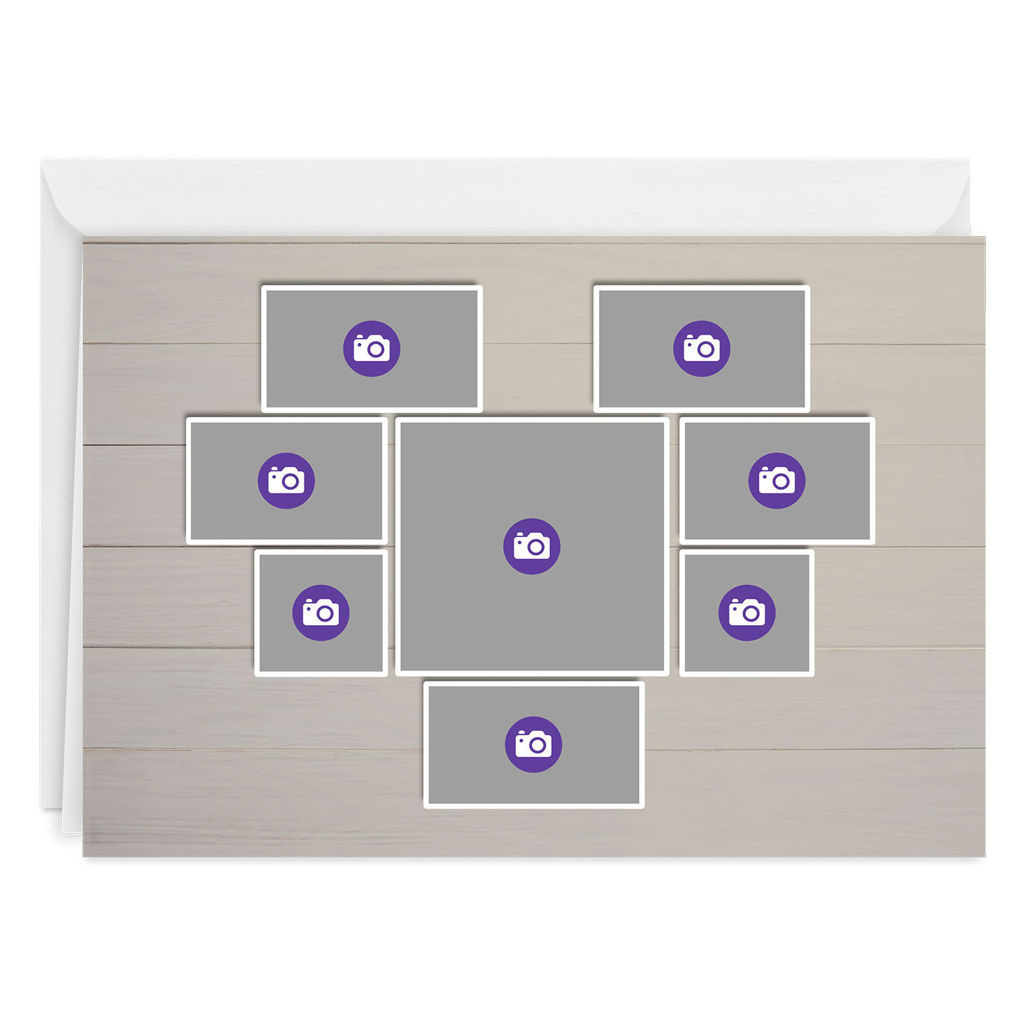 Personalized Heart-Shaped Photo Collage Photo Card  image number 3