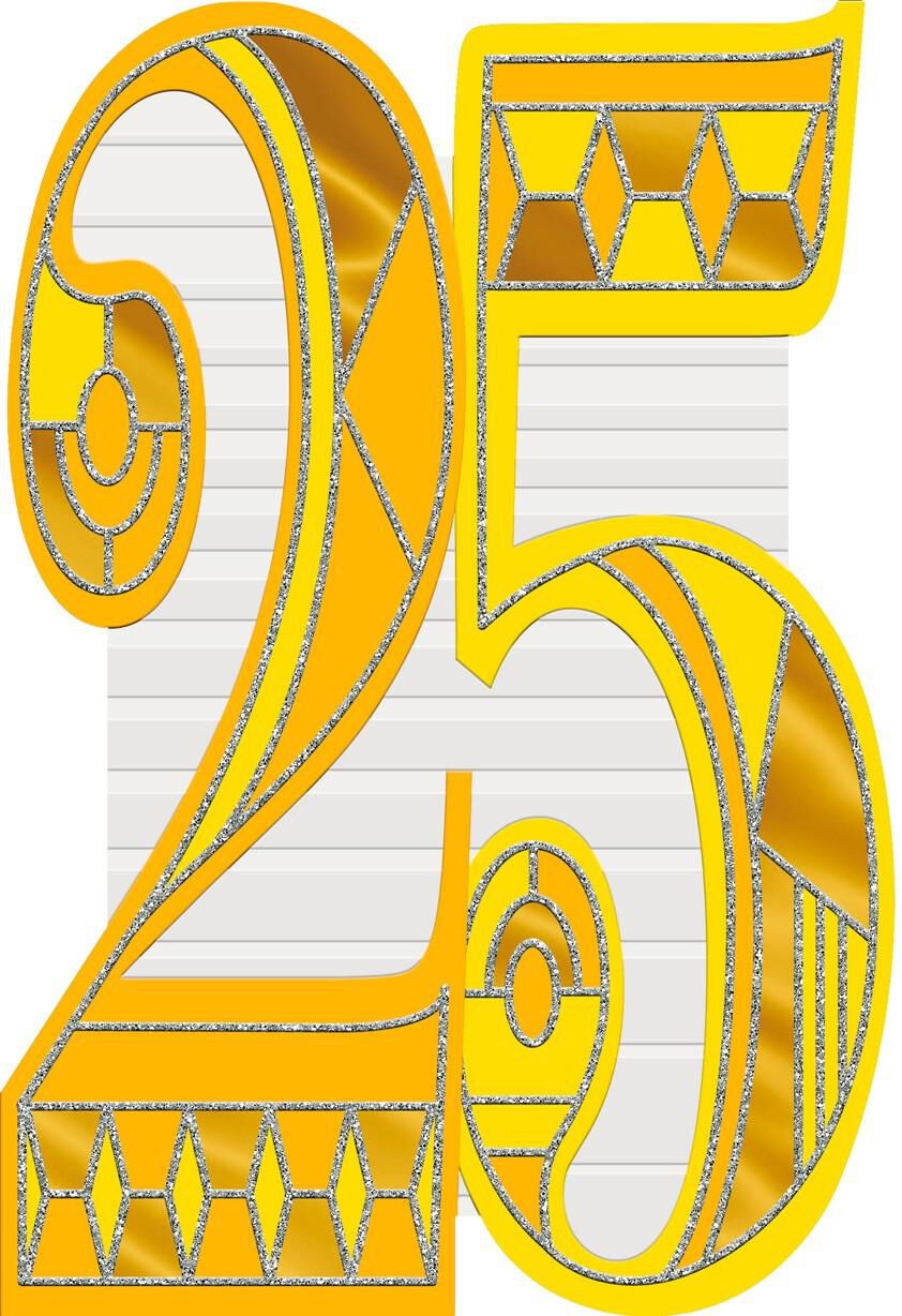 Art Deco 25th Birthday Card