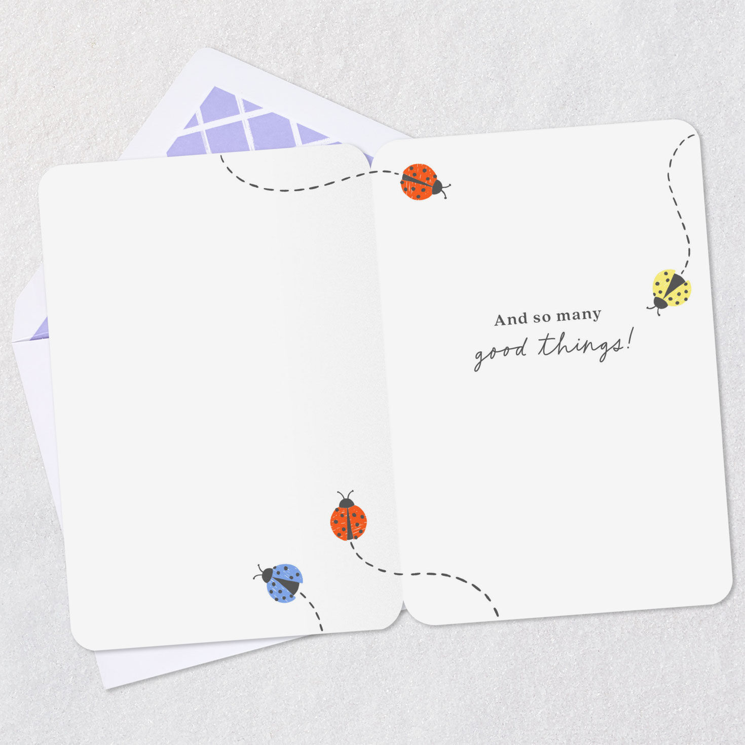 Ladybugs on Yellow Good Luck Card - Greeting Cards | Hallmark