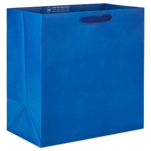 15" X-Deep Navy Blue Gift Bag, Navy