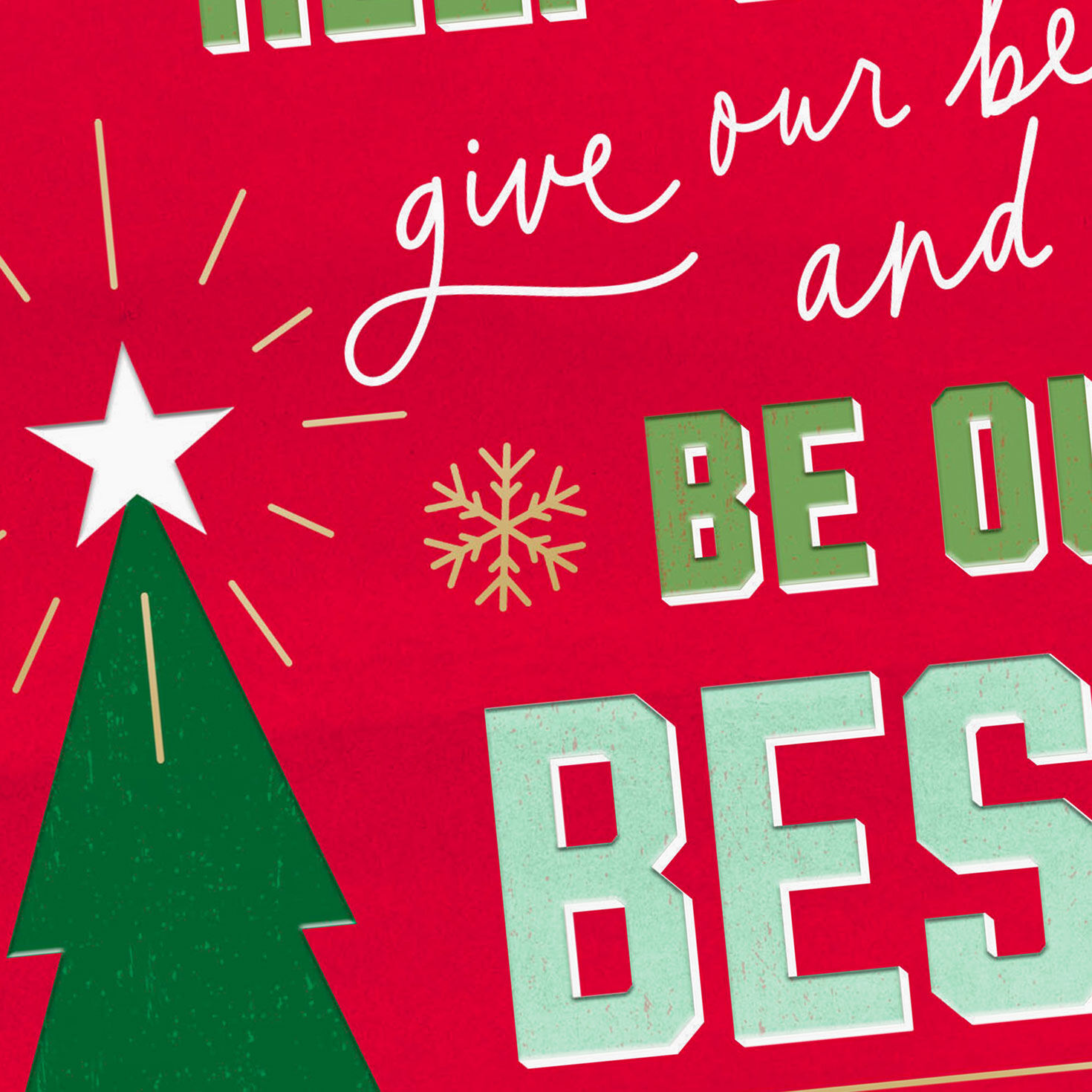Red Christmas Tree Holiday Card for Coach Card Front Detail image number 4