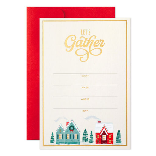 Let's Gather Winter Party Invitations, Pack of 10, 