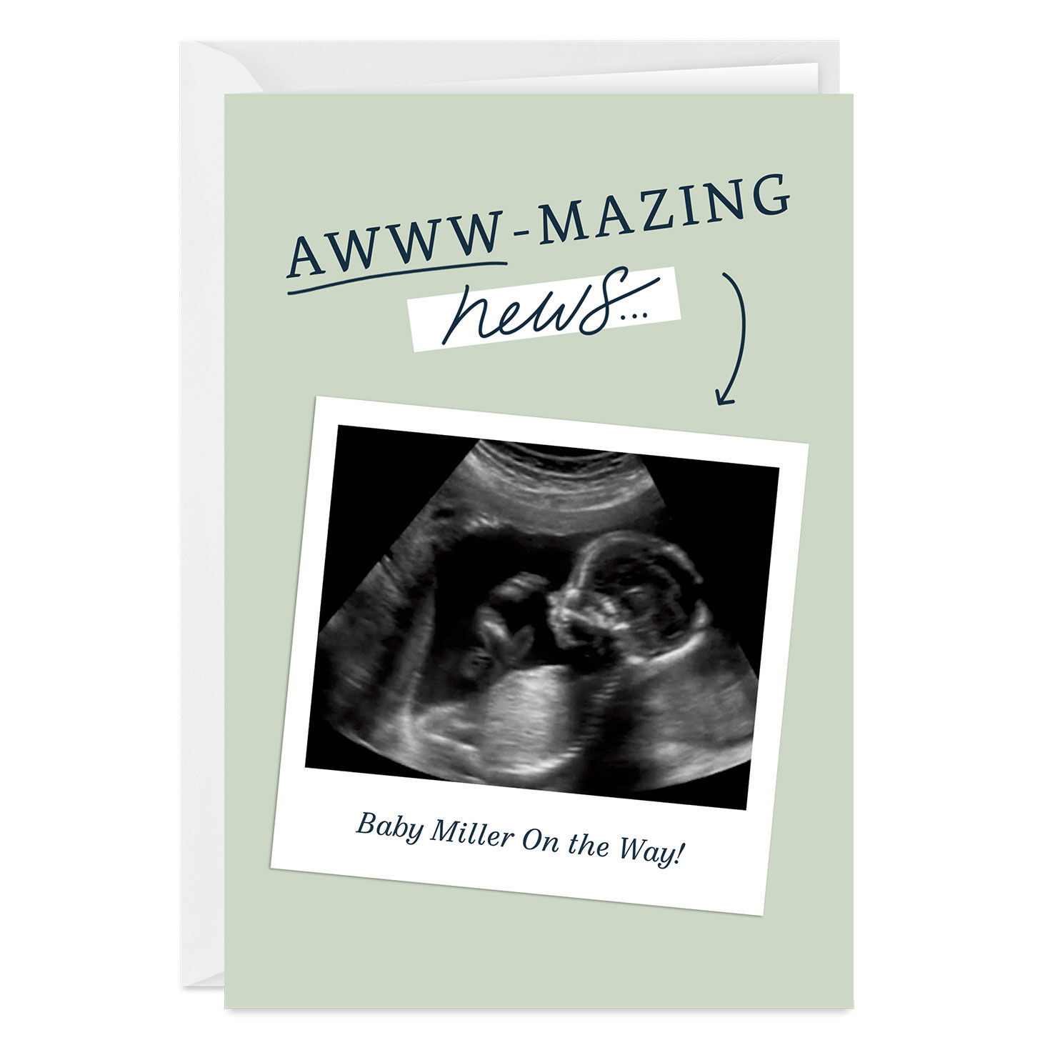 Aw-Mazing News Folded Congratulations Photo Card