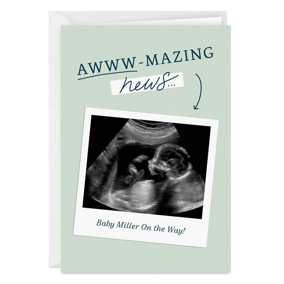 Aw-Mazing News Folded Congratulations Photo Card, , large image number 1