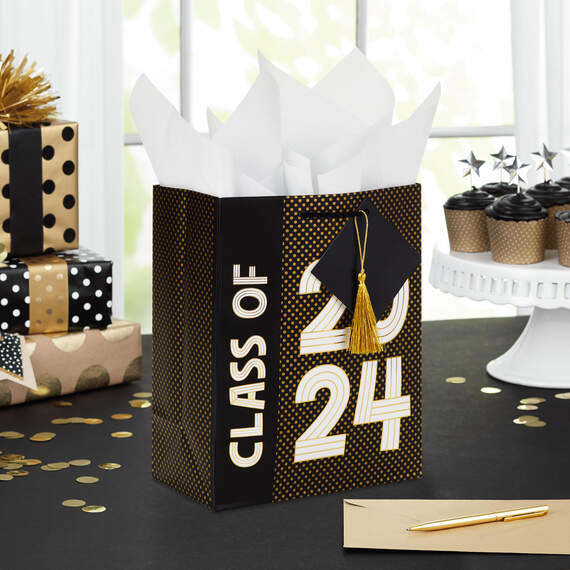 9.6" Class of 2024 Medium Graduation Gift Bag With Tissue Paper, , large image number 2