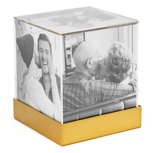 Photo Cube Acrylic Picture Frame, Holds 5 Photos, 