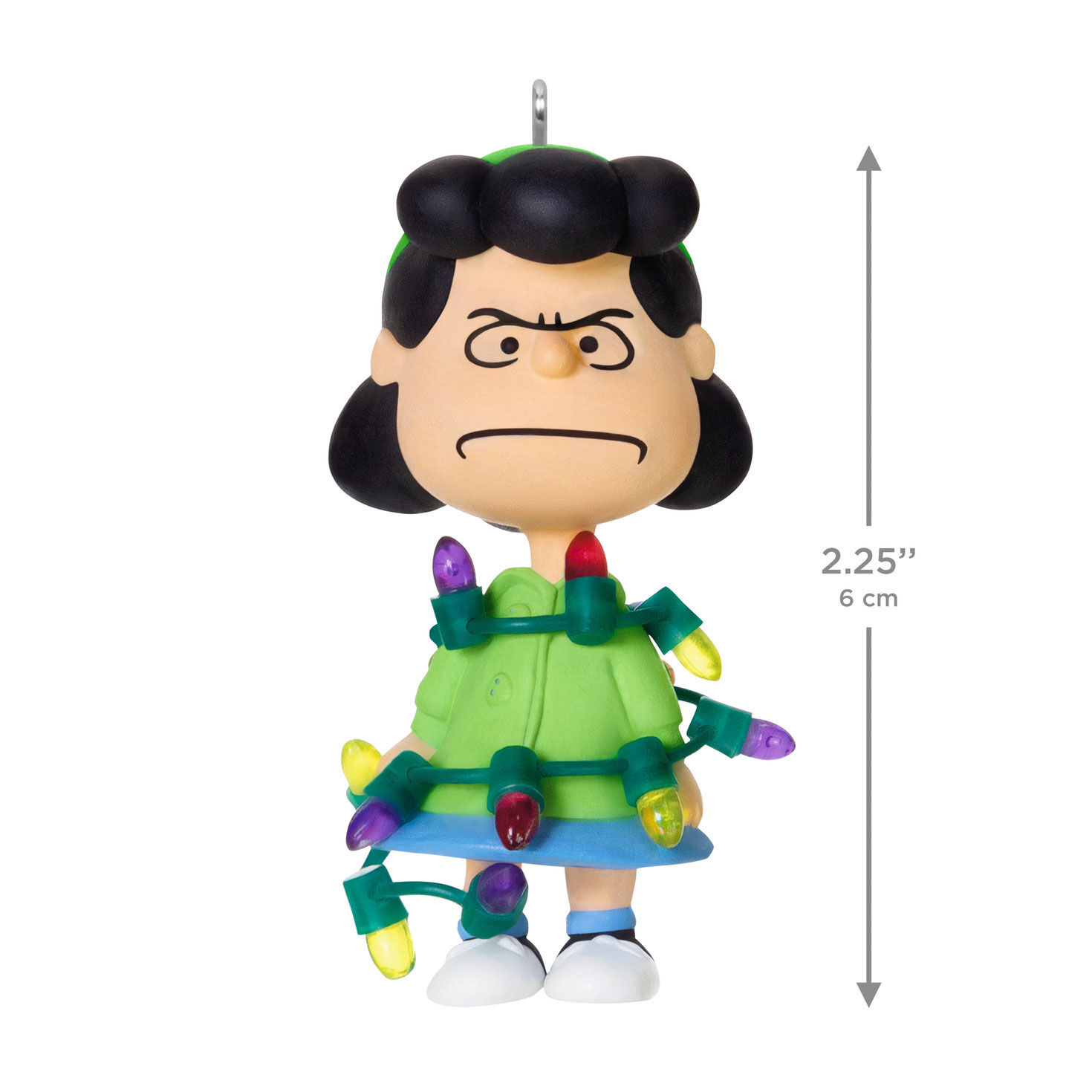 Peanuts Lucy Wrapped in Lights Keepsake Ornament measurement image number 3