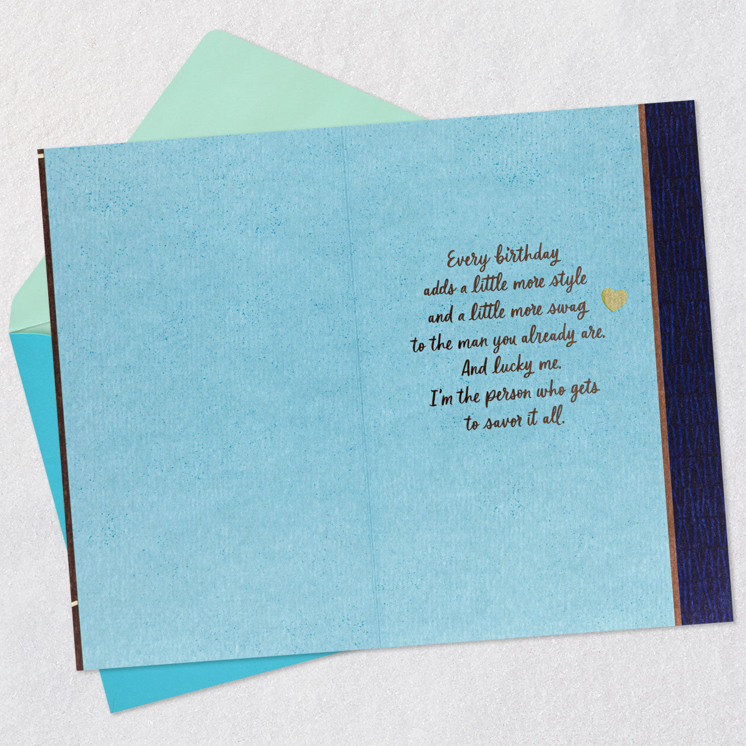Lucky Me to Savor It All Romantic Birthday Card for Him, , large image number 3