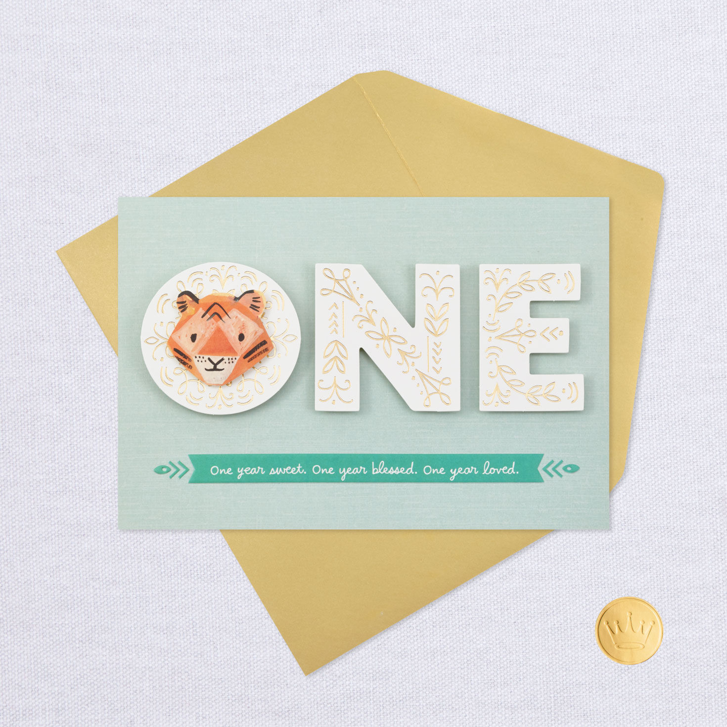 Cute Tiger Blessed and Loved First Birthday Card for only USD 5.99 | Hallmark