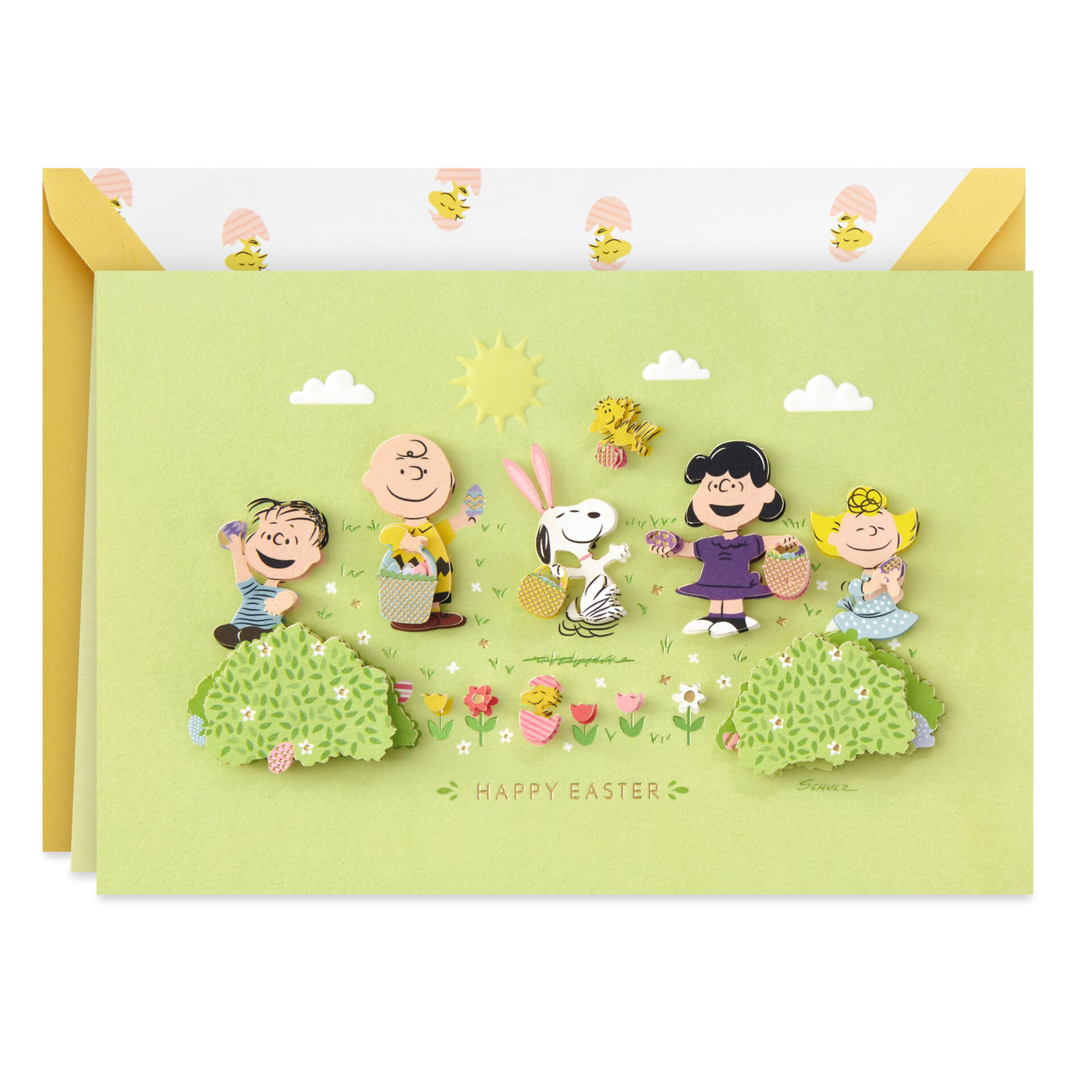 The Peanuts® Gang Egg Hunt Easter Card Greeting Cards Hallmark