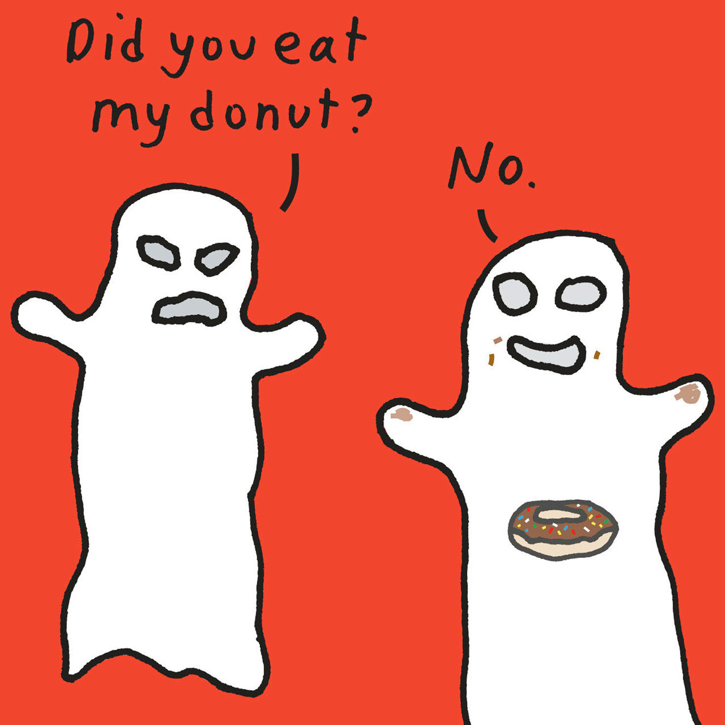 Donut-Eating Ghost Funny Halloween Card for only USD 3.49 | Hallmark