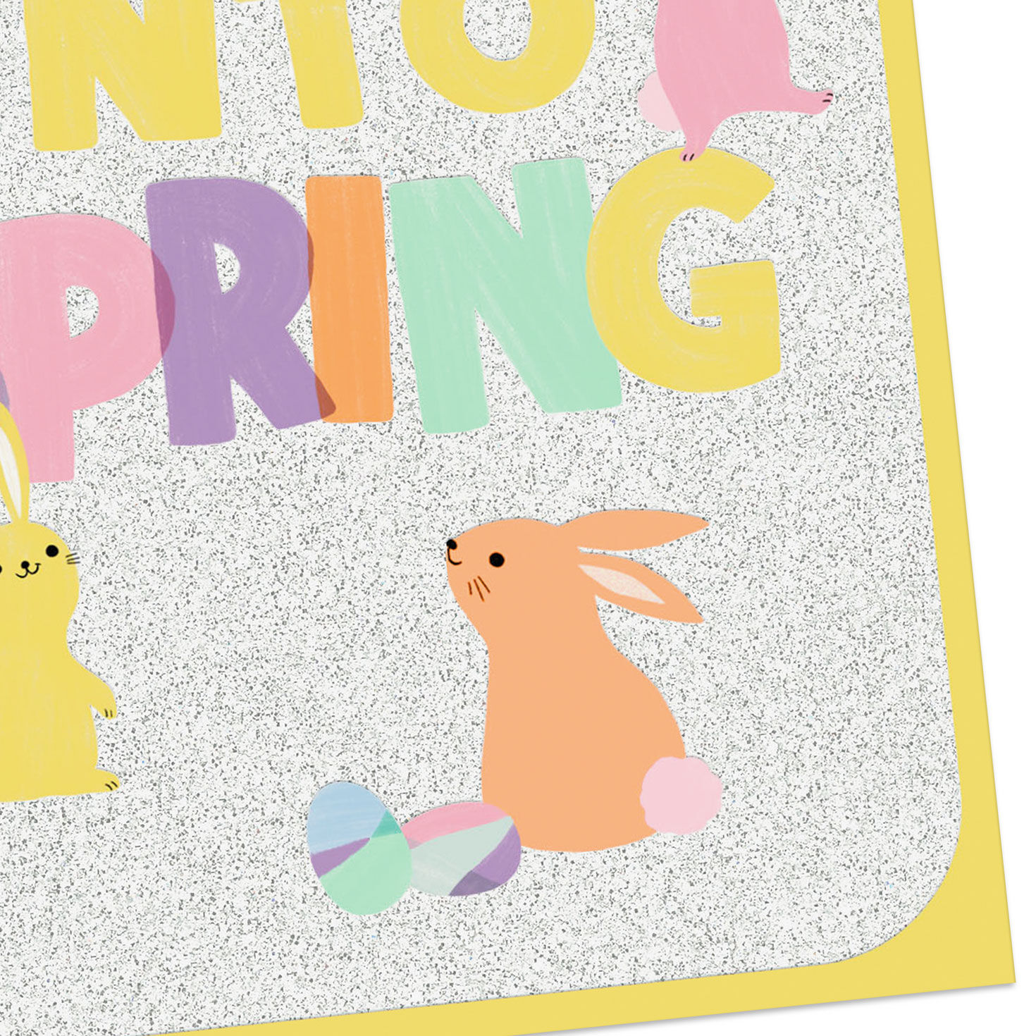 Colorful Bunnies on Glitter Easter Cards Pack Cover Detail image number 5