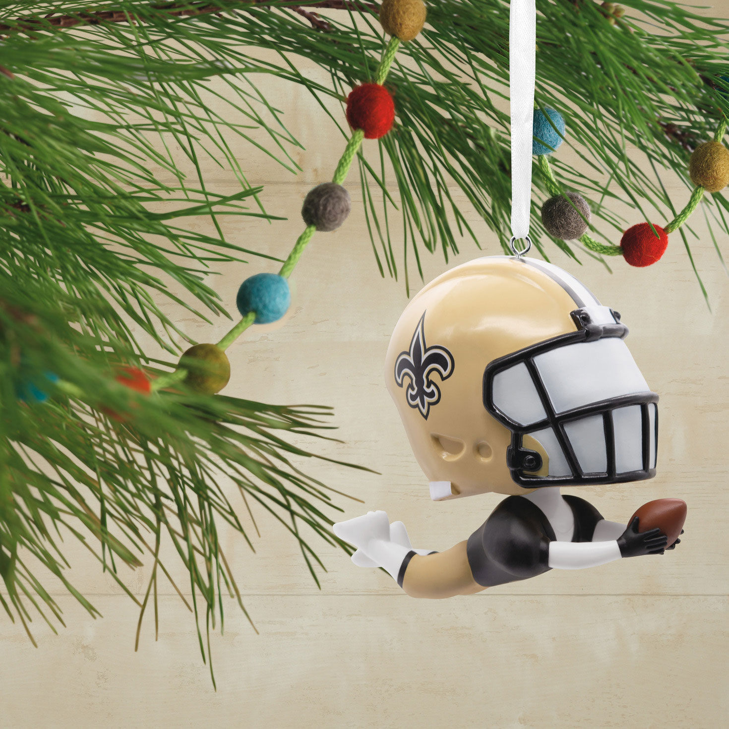 NFL New Orleans Saints Bouncing Buddy Hallmark Ornament, , large image number 2