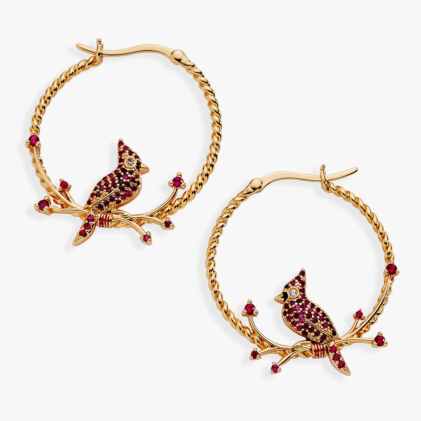Alex And Ani Cardinal Reversible Hoop Earrings