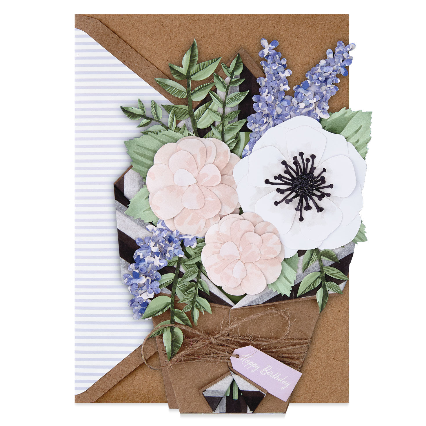 Flower Bouquet Beautiful Day Birthday Card