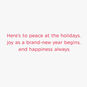 Nordic Reindeer and Snowflakes on Red Christmas Card Sentiment image number 2