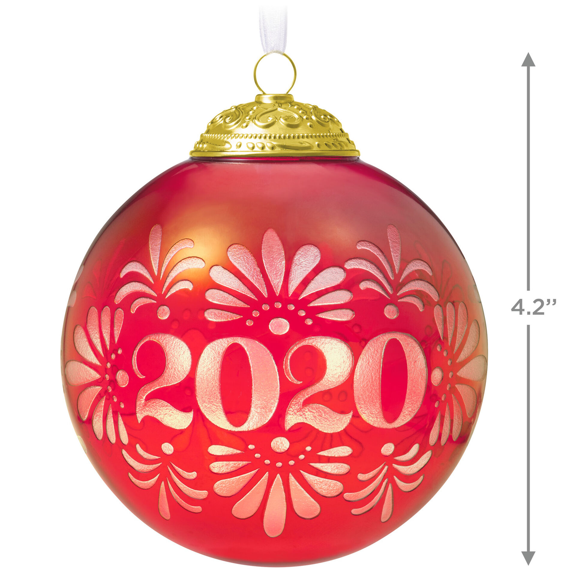 2020 Christmas Commemorative Glass Ball Ornament Keepsake Ornaments Hallmark