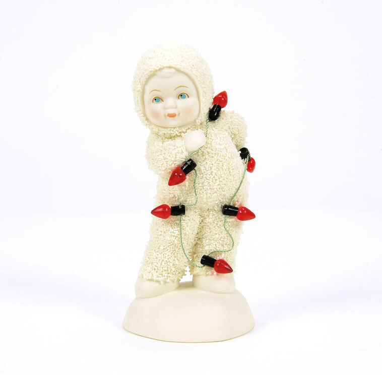 Snowbabies Cloaked in Christmas Spirit Figurine, 4.1"