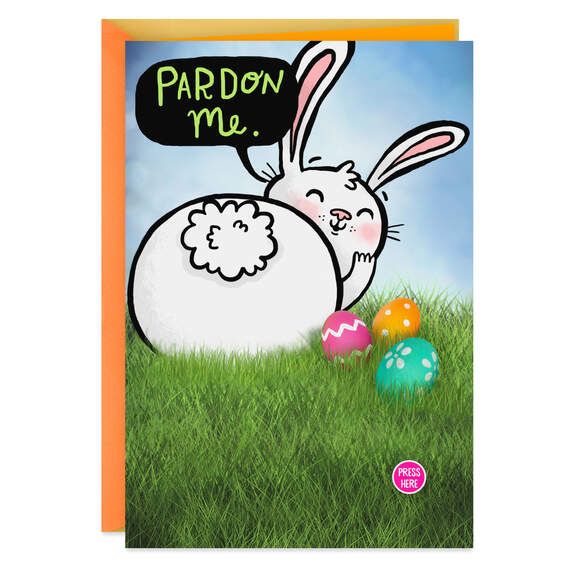 Farting Rabbit Funny Musical Easter Card