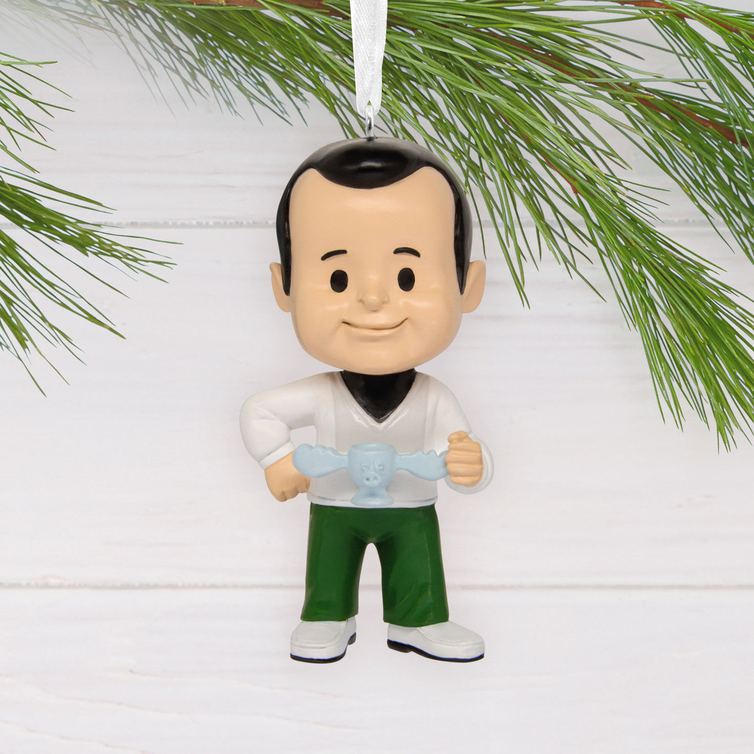 Cousin Eddie With Moose Mug Christmas Ornament hanging on tree image number 2