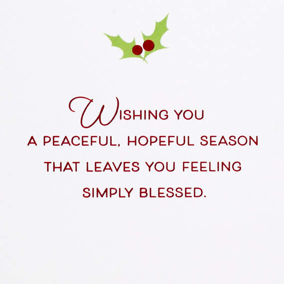 Joy, Peace and Blessings Christmas Card, , large image number 2