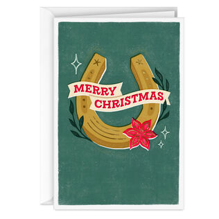 Hallmark x Opry® Horseshoe With Banner Blank Christmas Card