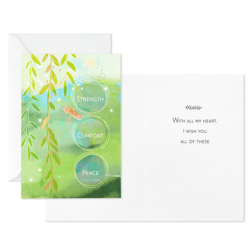 Nature Illustrations Assorted Sympathy Cards, Pack of 12, 