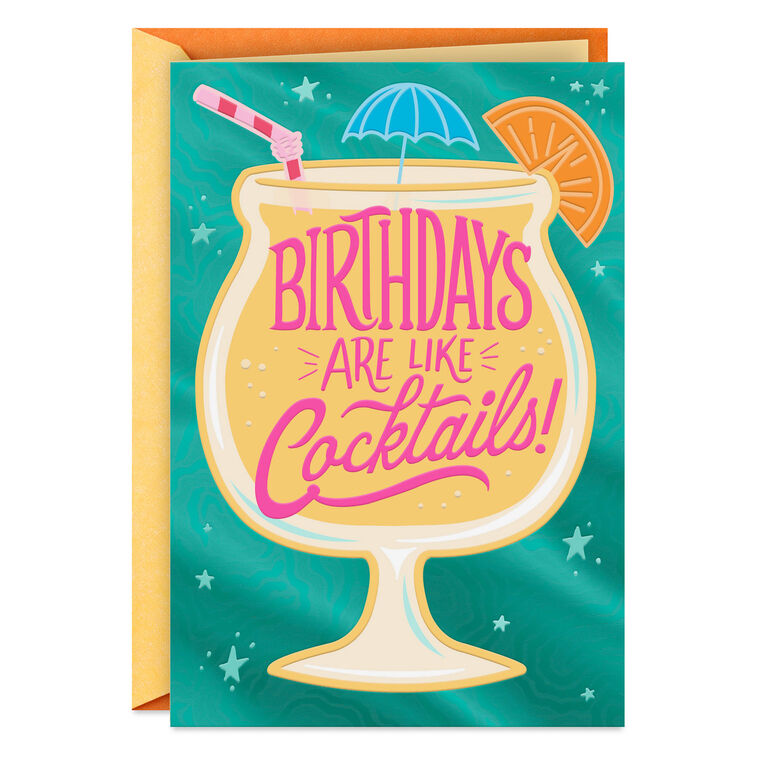 Birthdays Are Like Cocktails Funny Birthday Card