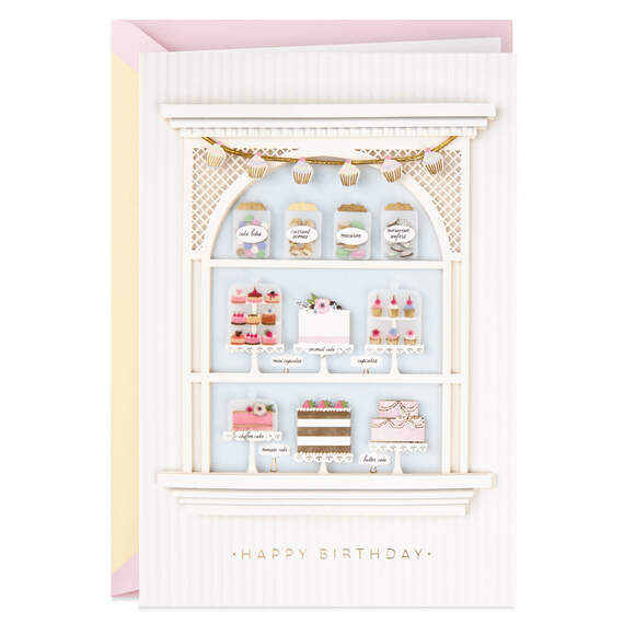 Simply Sweet Bakery Window Birthday Card, , large image number 1