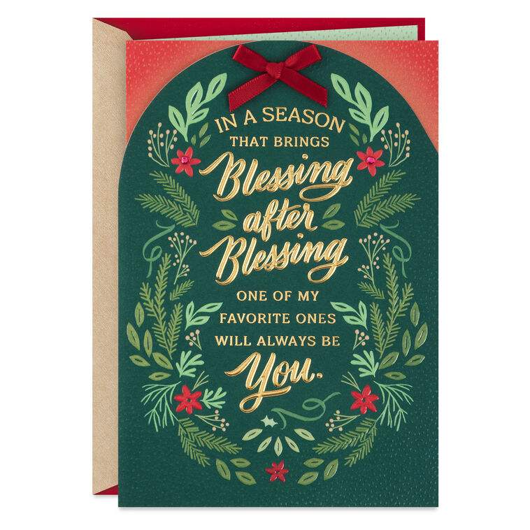 You're One of My Favorite Blessings Christmas Card