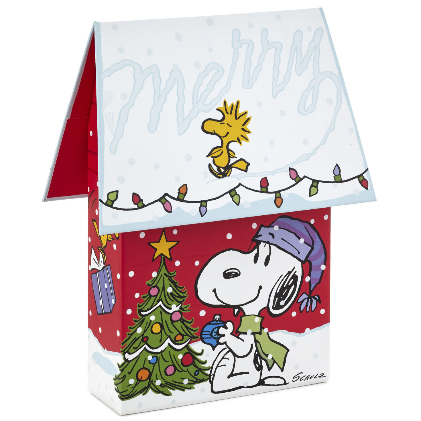 Peanuts Christmas Cards 2021 Peanuts Snoopy Merry Wishes Christmas Cards In Doghouse Box Set Of 16 Boxed Cards Hallmark