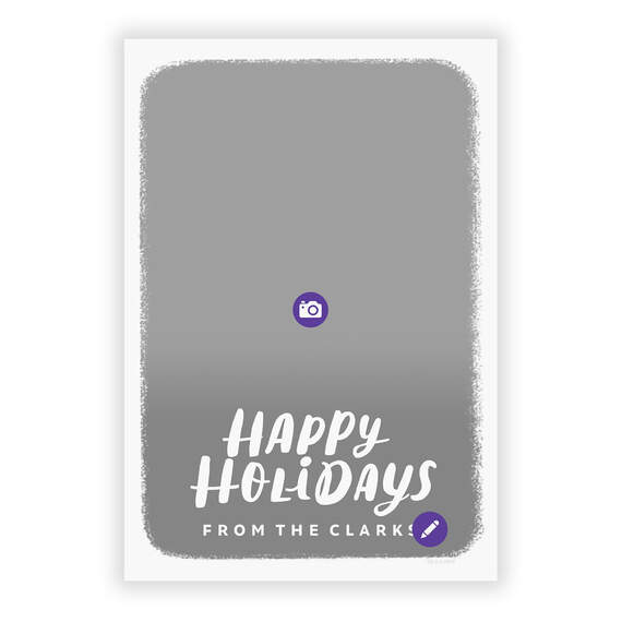 White Frame Happy Flat Holiday Photo Card, , large image number 5