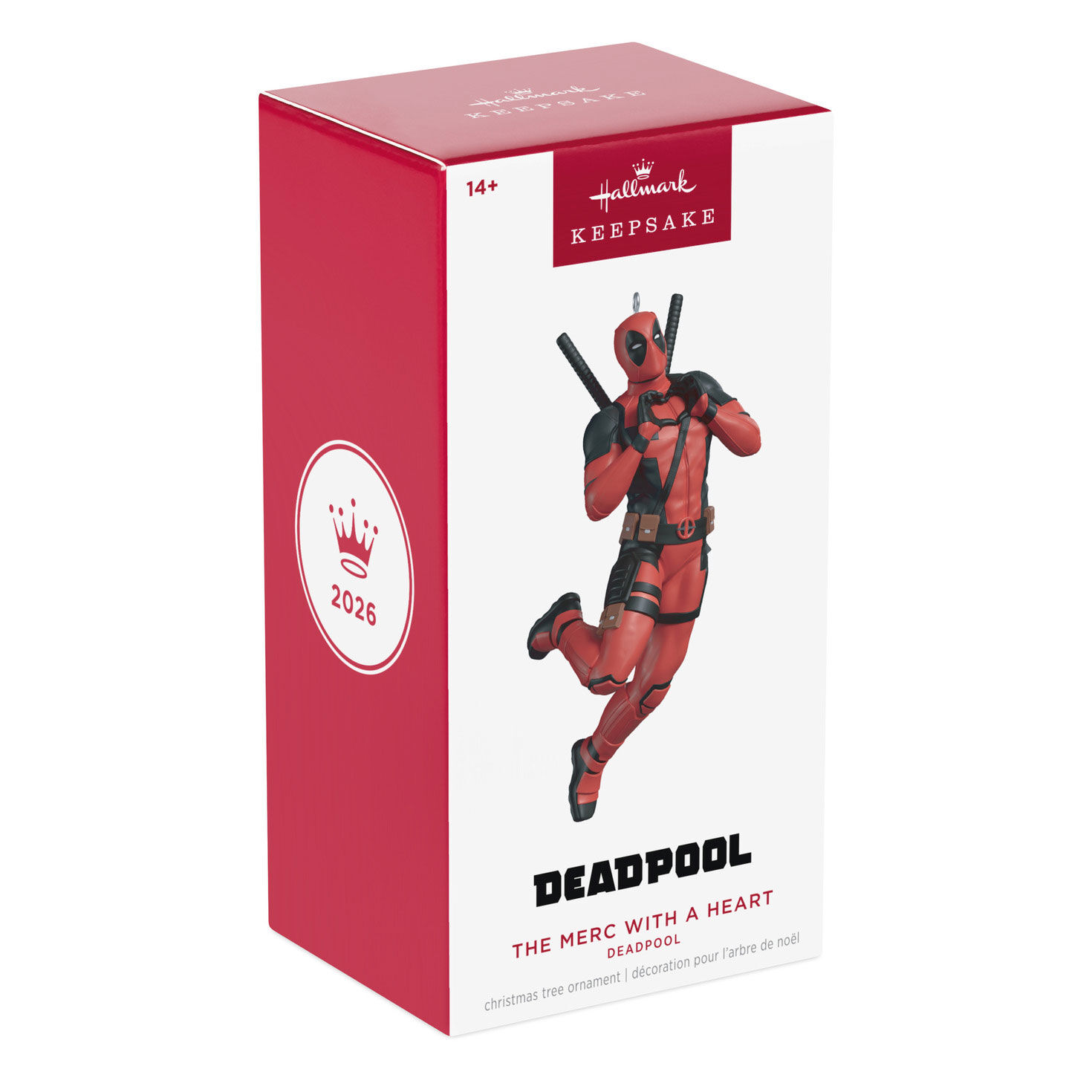 Deadpool Making Hand Heart Keepsake Ornament Package Front image number 7