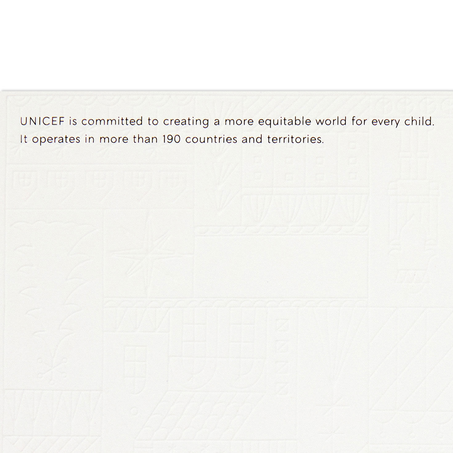 Village Tiles on Blue UNICEF Boxed Christmas Cards Sentiment image number 5