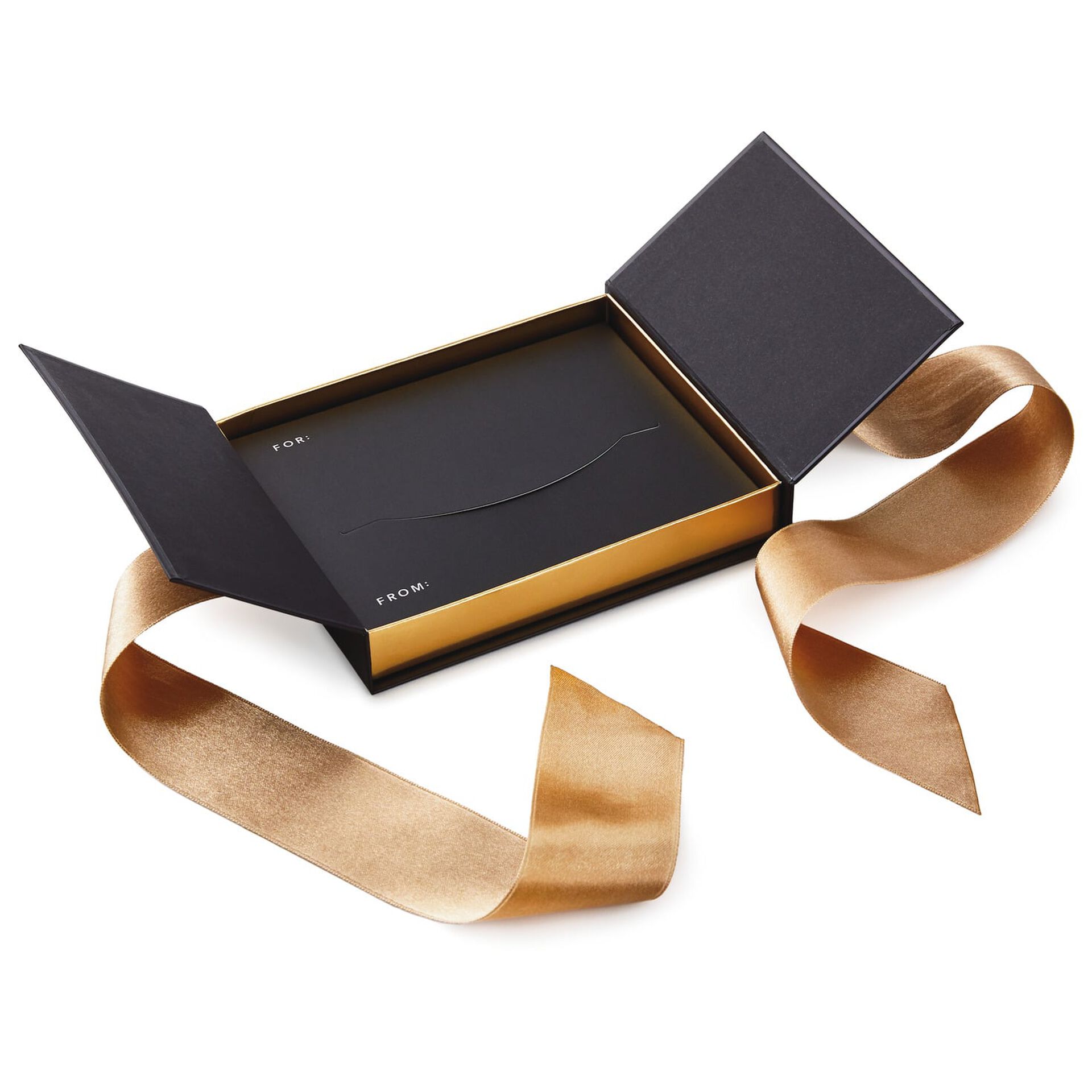 Black Gift Card Holder Box With Gold Ribbon Bow Gift Card Holders
