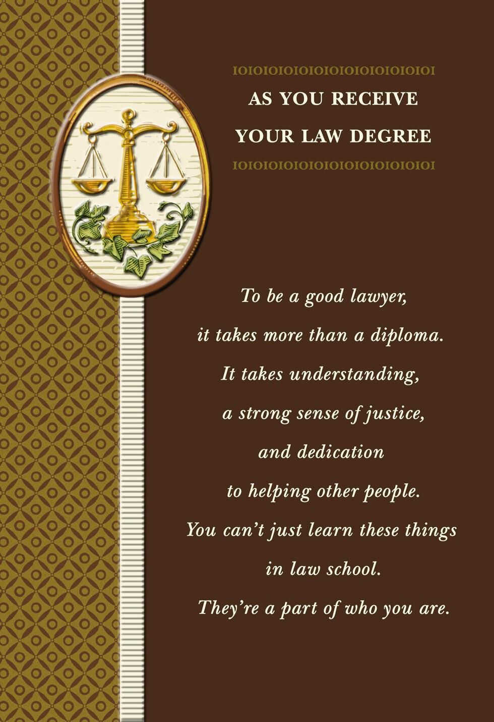 Law Degree Graduation Card